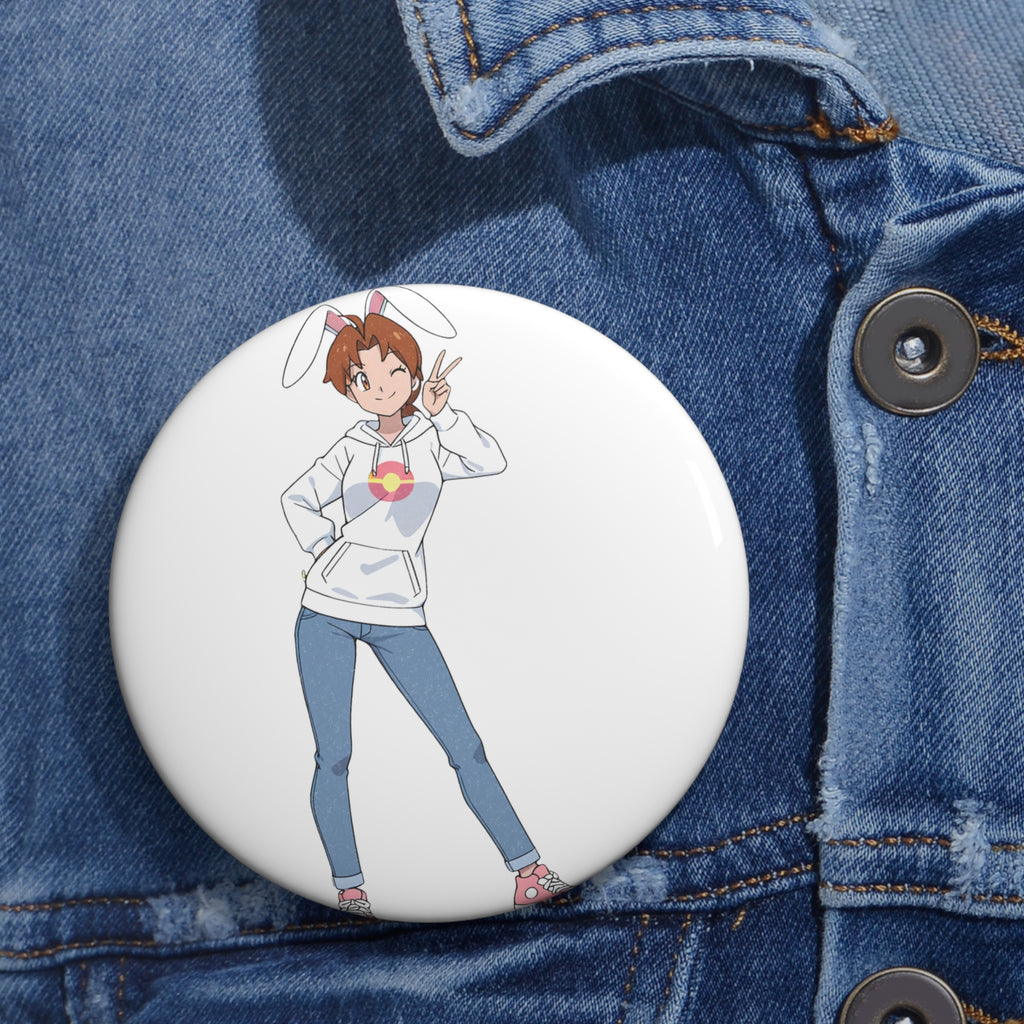 Delia Ketchum Anime Pin Button Bunny Suit Pinup — Bunny Girls Pt. 1