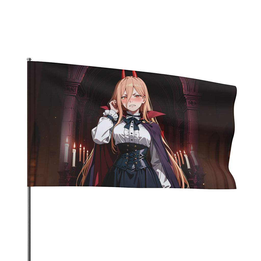 Power Chainsaw Man Gothic Vampire Anime Wall Flag | Bunny Girls Pt. 6