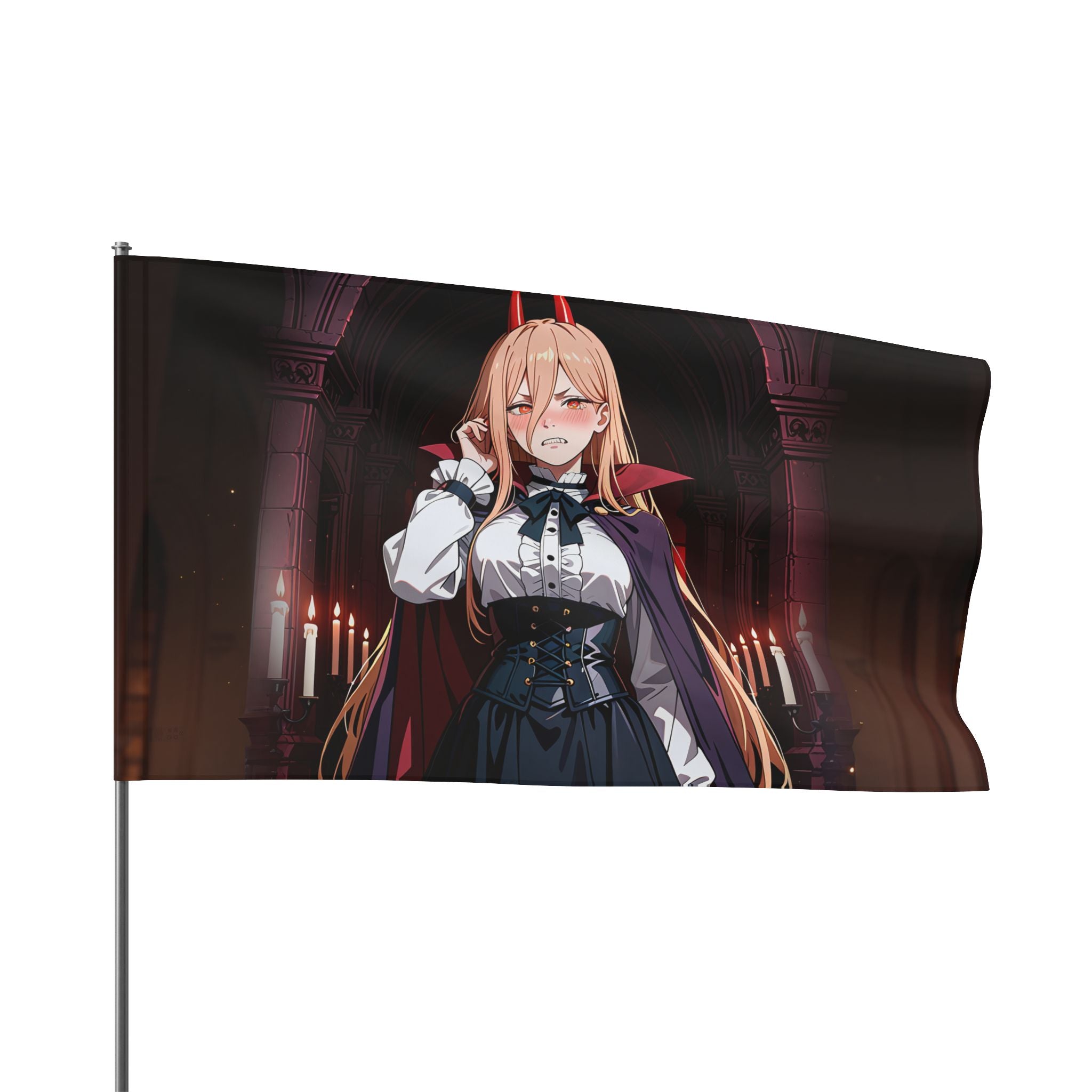 Power Chainsaw Man Gothic Vampire Anime Wall Flag | Bunny Girls Pt. 6
