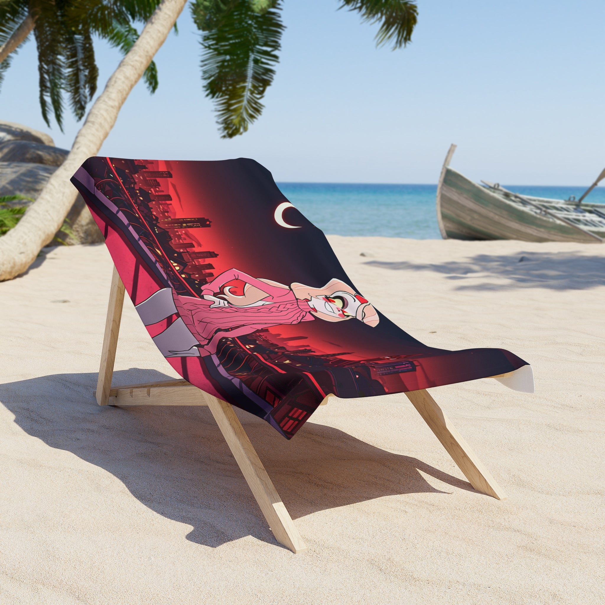 Charlie Morningstar Hazbin Hotel Beach Towel Pinup — Virgin Killer Pt. 2