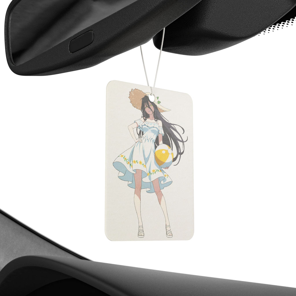Albedo Overlord Anime Car Air Freshener | Summer Beach Pinup Fan Art