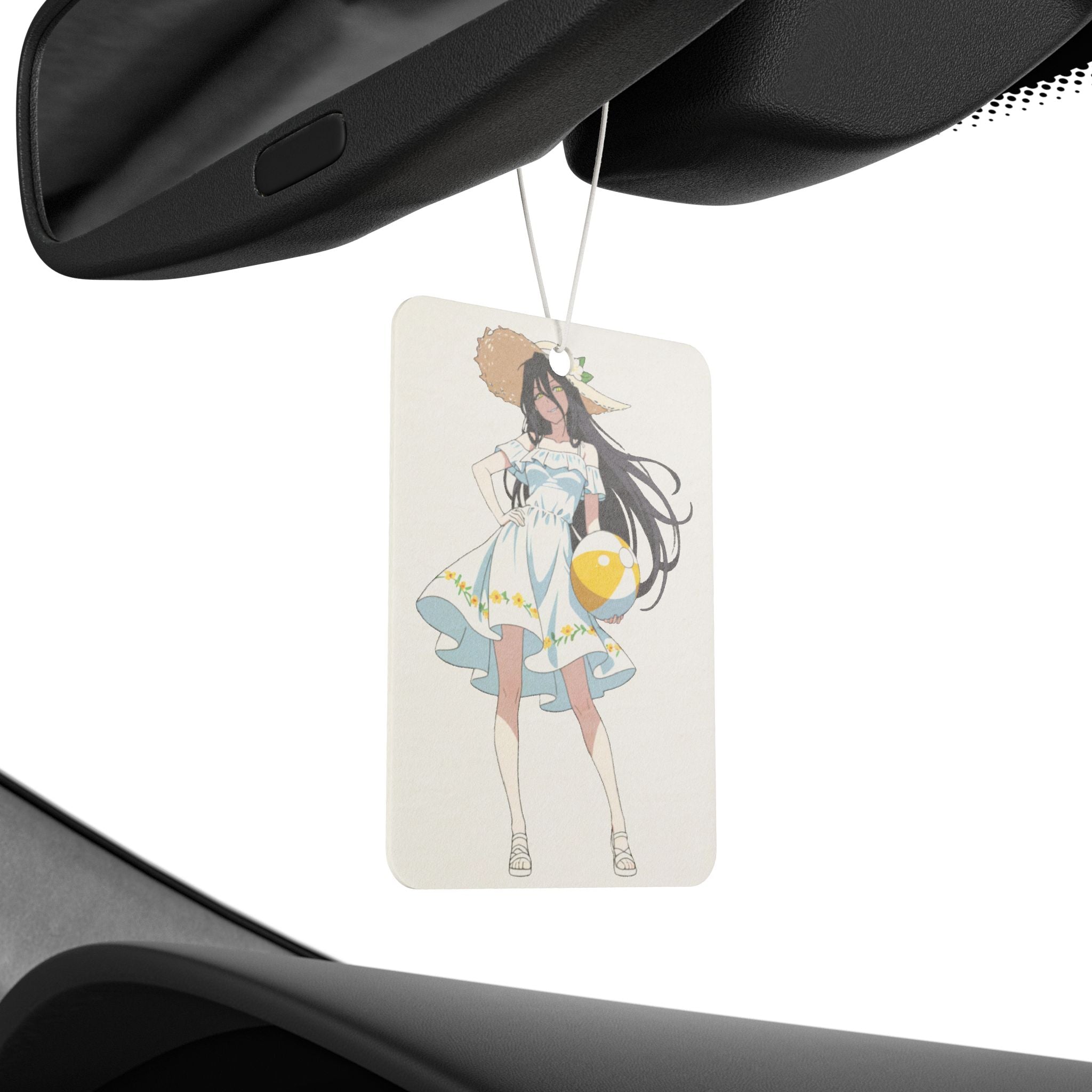 Albedo Overlord Anime Car Air Freshener | Summer Beach Pinup Fan Art