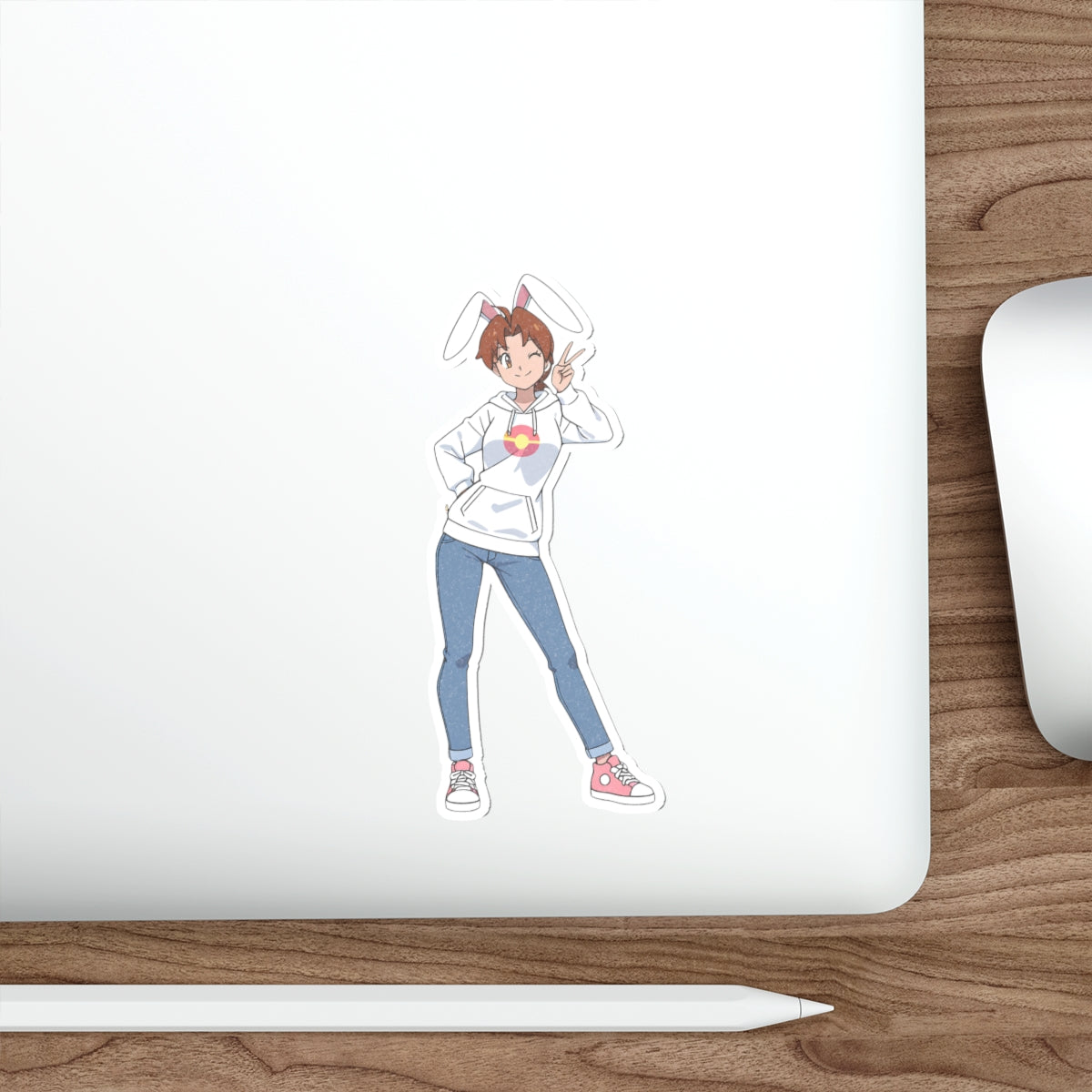 Delia Ketchum Bunny Suit Anime Pinup Die-Cut Vinyl Sticker — Bunny Girls Pt. 1