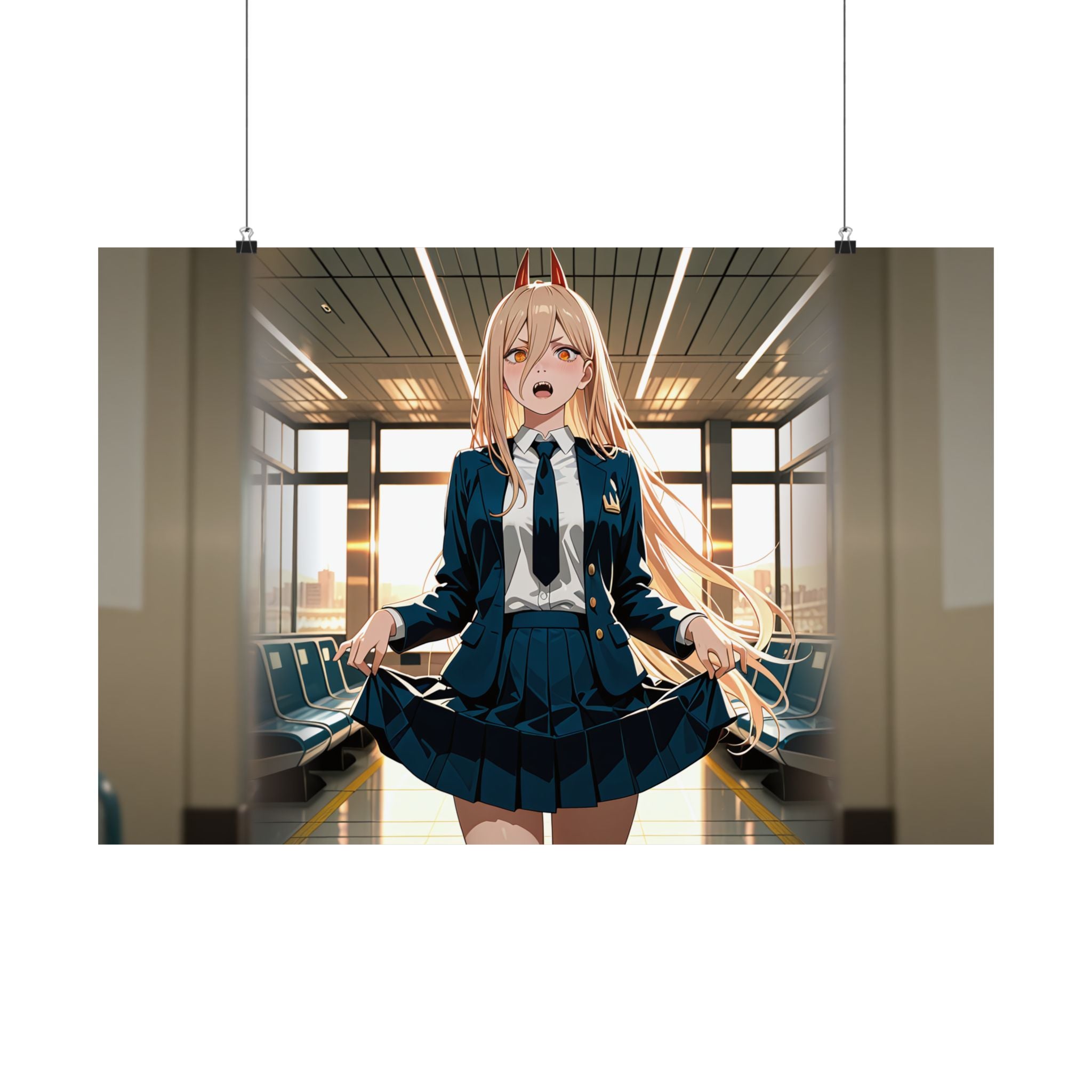 Power Chainsaw Man Flight Attendant Anime Poster | Bunny Girls Pt. 7