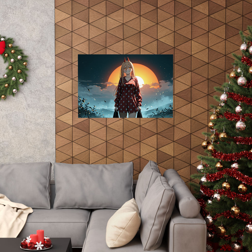 Power Chainsaw Man Anime Wall Art Poster | Pinup Gaming Decor