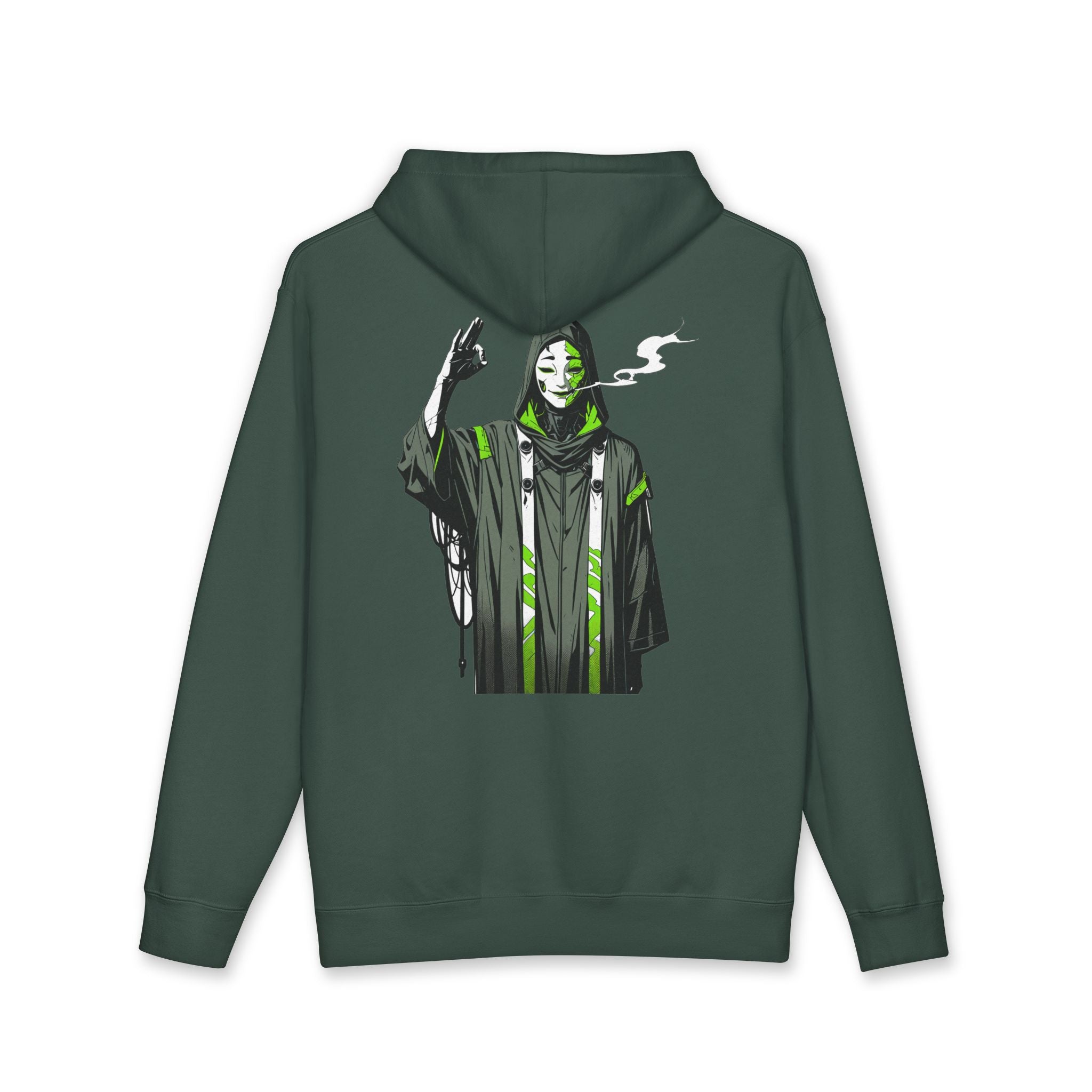 Anime Streetwear Hoodie Serpent Shaman Back Graphic Pullover