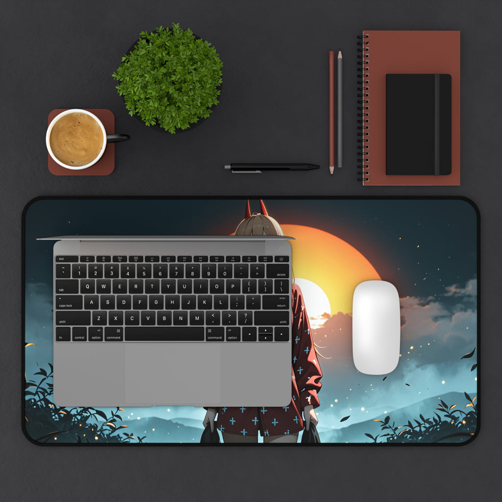 Power Chainsaw Man Anime Desk Mat | Pinup Fan Art Gaming Mouse Pad XL
