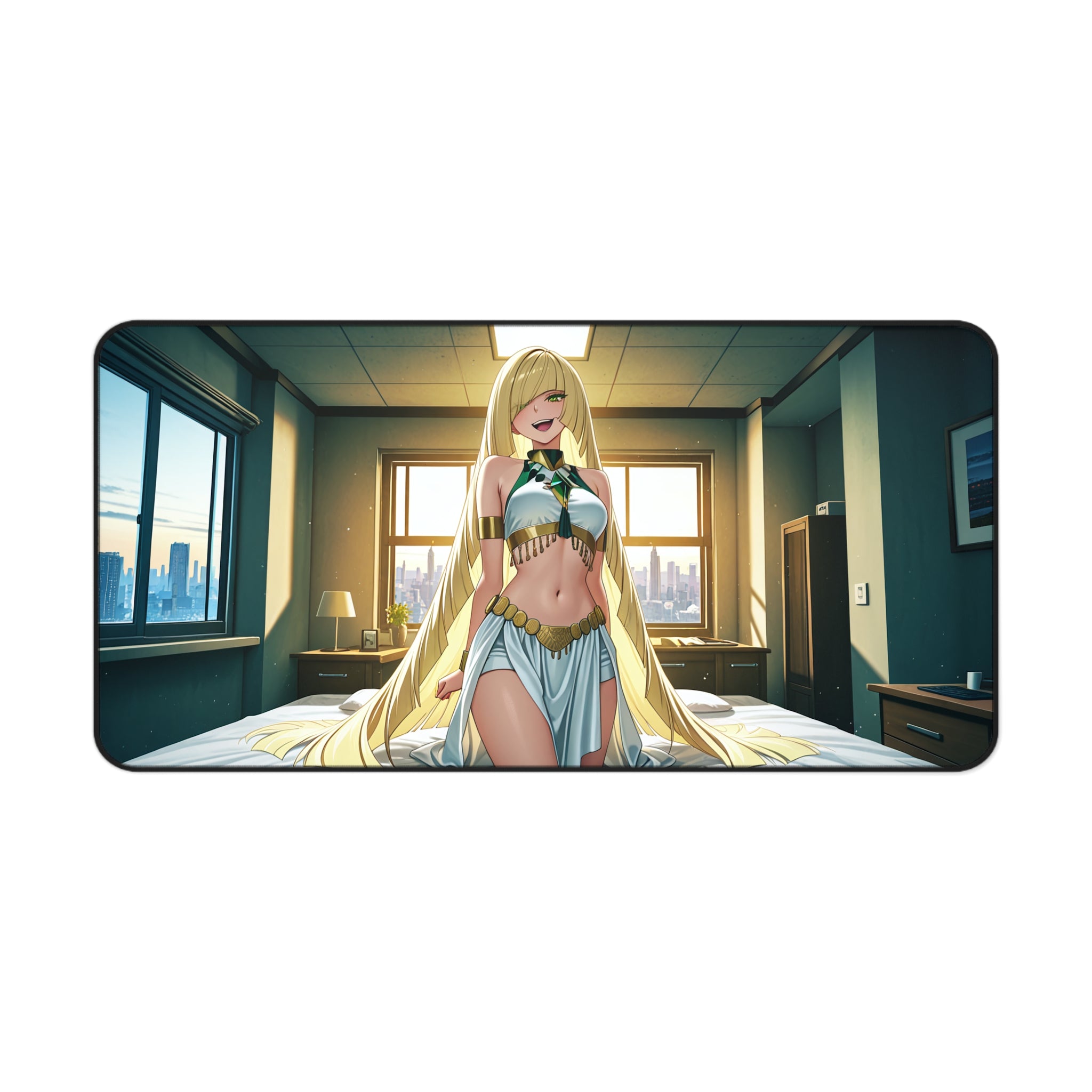 Lusamine Spicy Anime Pinup Desk Mat | Fan Art Mouse Pad XL — Boudoir Pt. 5