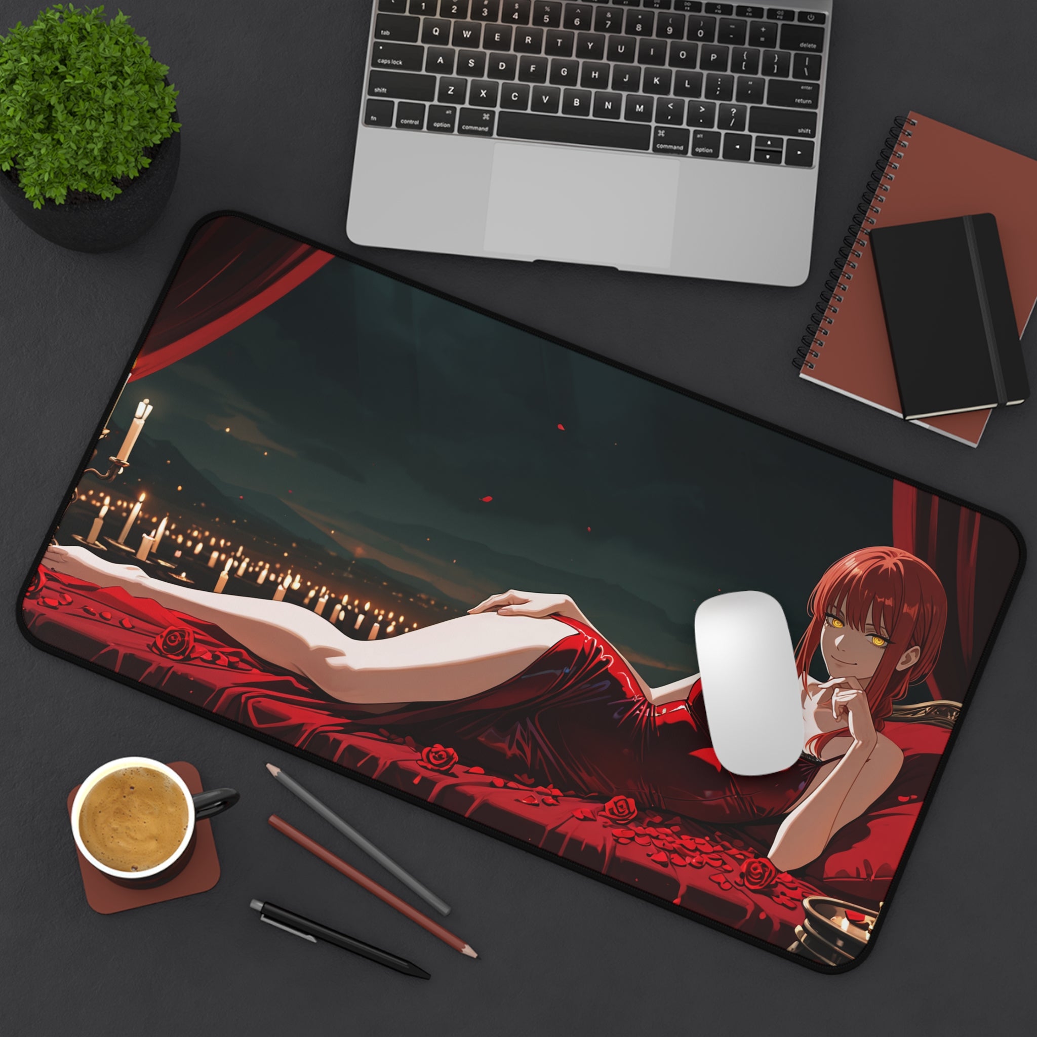 Makima Chainsaw Man Desk Mat Boudoir Spicy Pinup — Boudoir Pt. 1