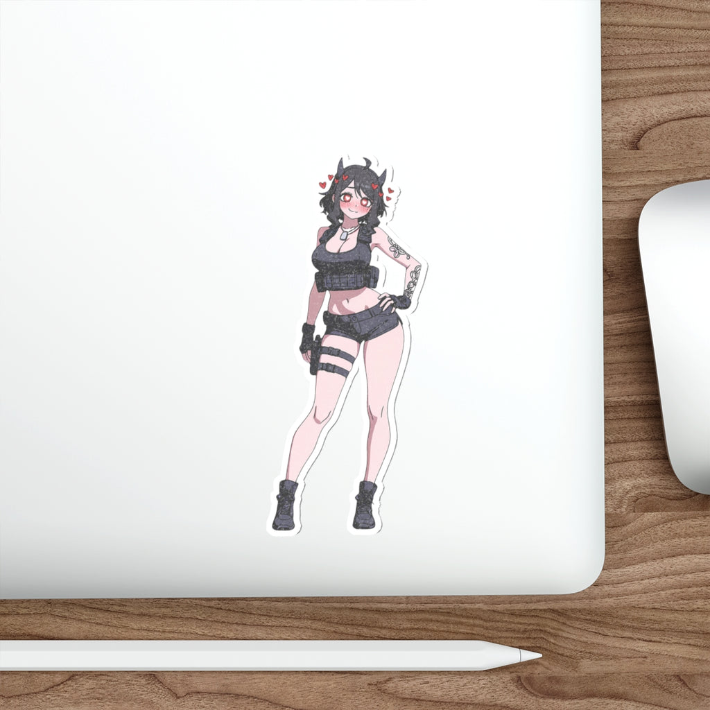 Modeus Helltaker Spicy Anime Die-Cut Vinyl Sticker | Tactical Pinup Fan Art