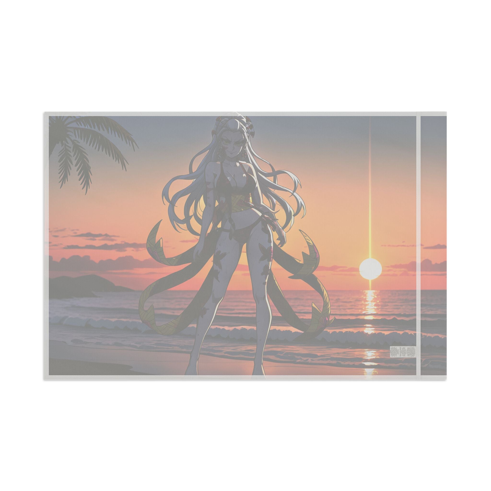 Daki Demon Slayer Spicy Wall Flag Sunset Beach Pinup — Beach Babes Pt. 2
