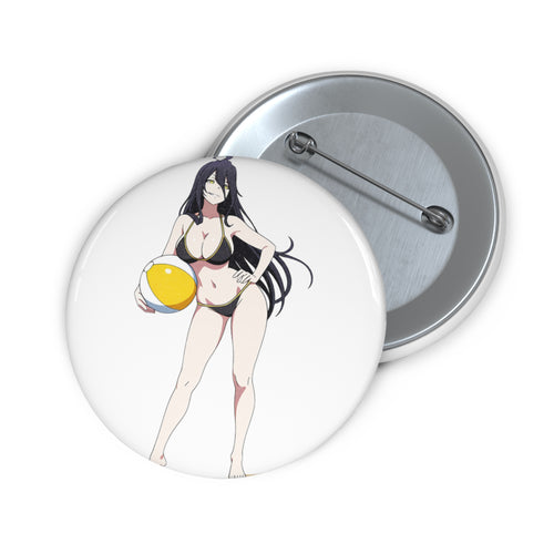 Albedo Overlord Spicy Anime Pin Button | Summer Beach Swimsuit Art