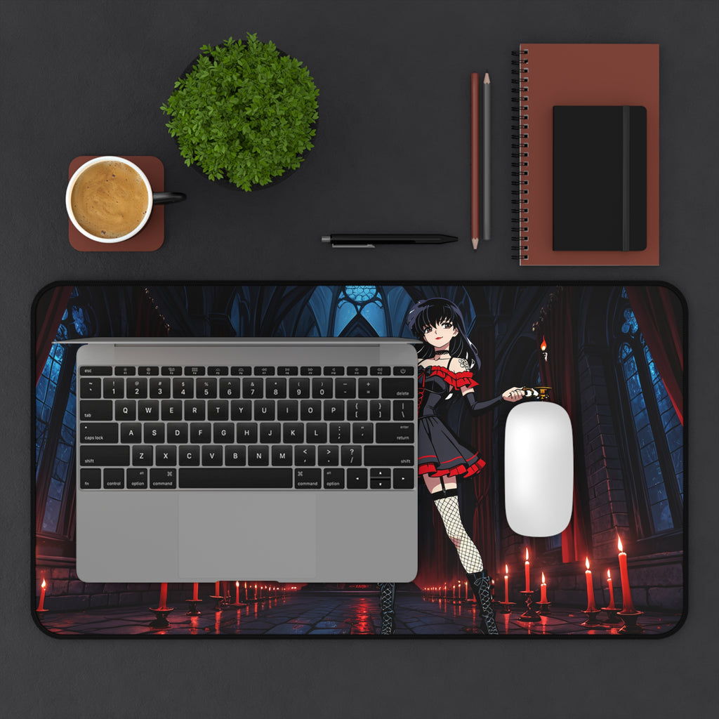 Kagome Inuyasha Gothic Spicy Anime Desk Mat | Dark Pinup XL Mouse Pad