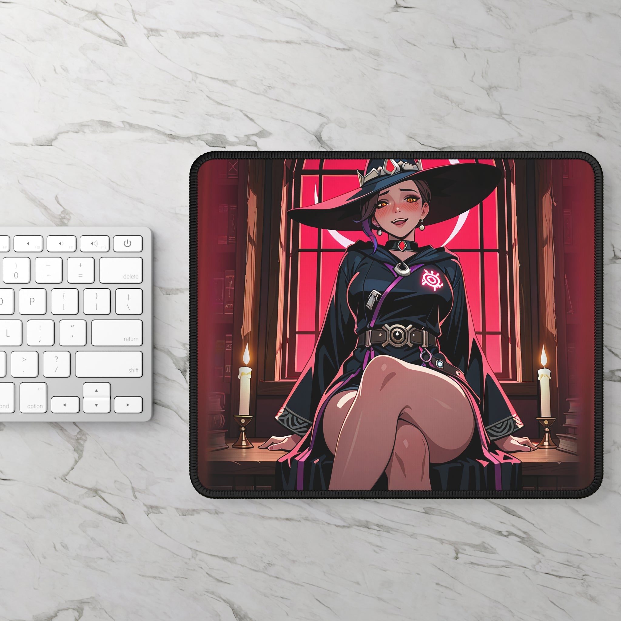 Domina Overwatch Witch Anime Mouse Pad Halloween Pinup — The Spicy Den Pt. 3