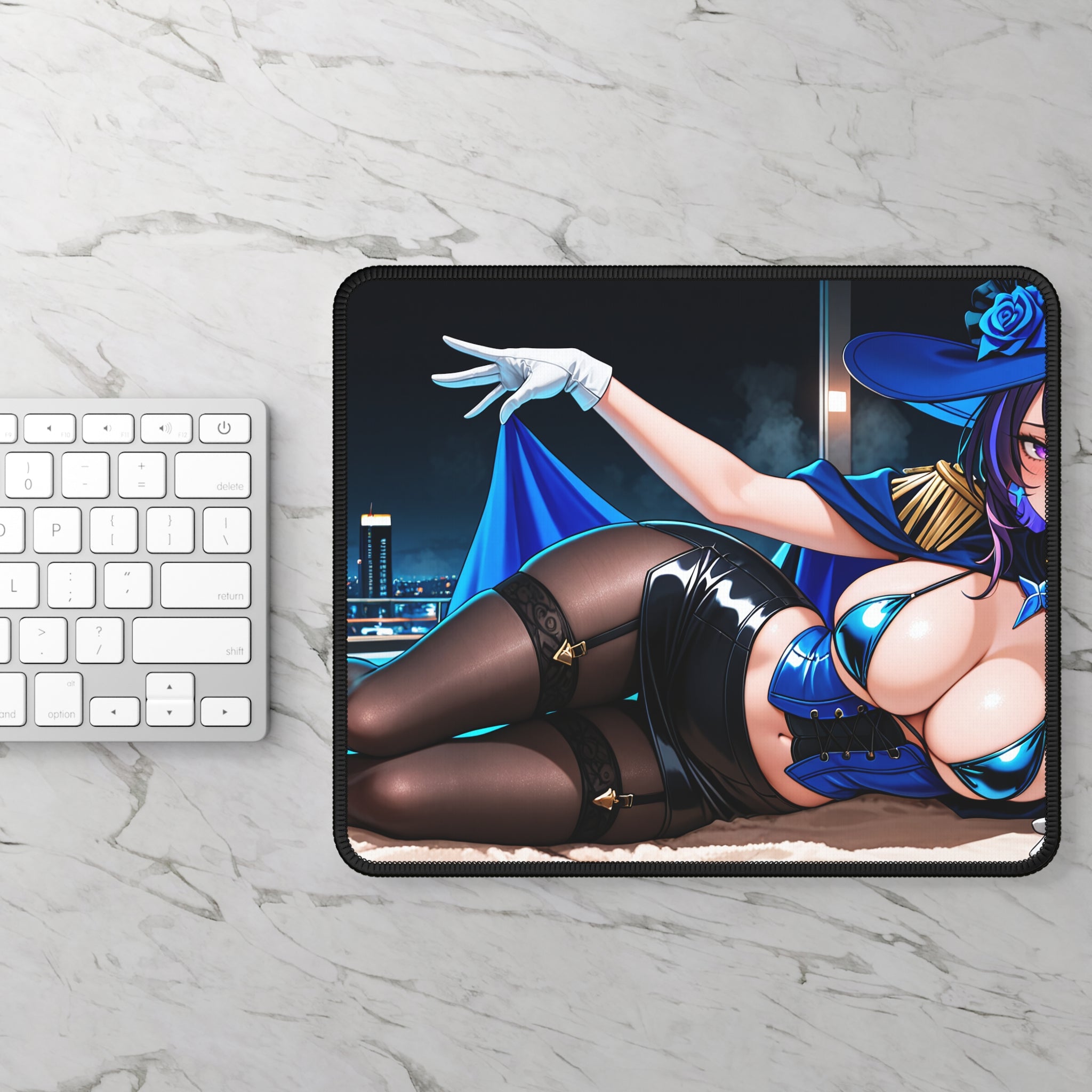 Clorinde Genshin Impact Spicy Pinup Mouse Pad Anime Desk Mat Beach Babes Pt. 4