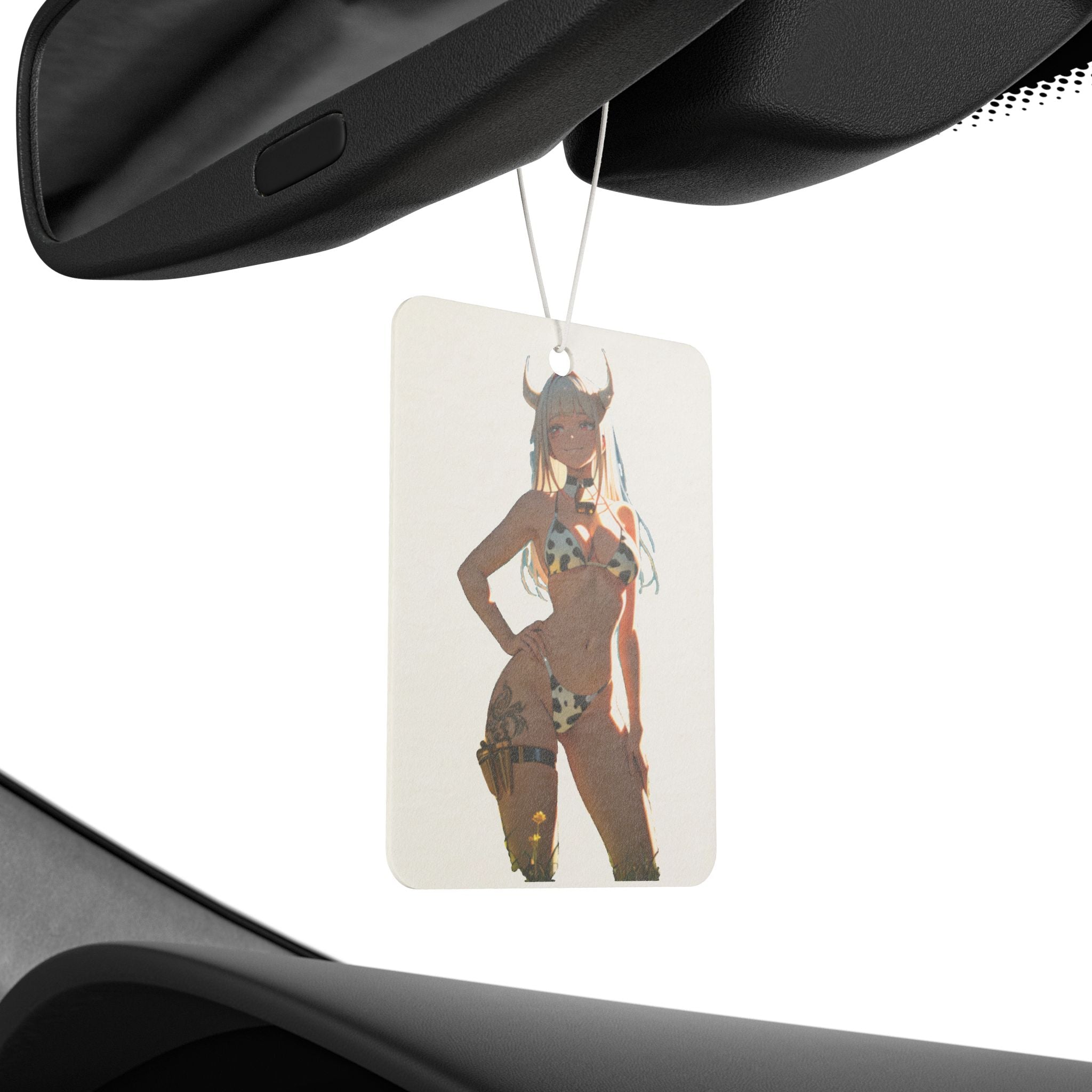 Blanc NIKKE Spicy Cow-Print Anime Car Air Freshener — Cow Girls Pt. 2 (Spicy)
