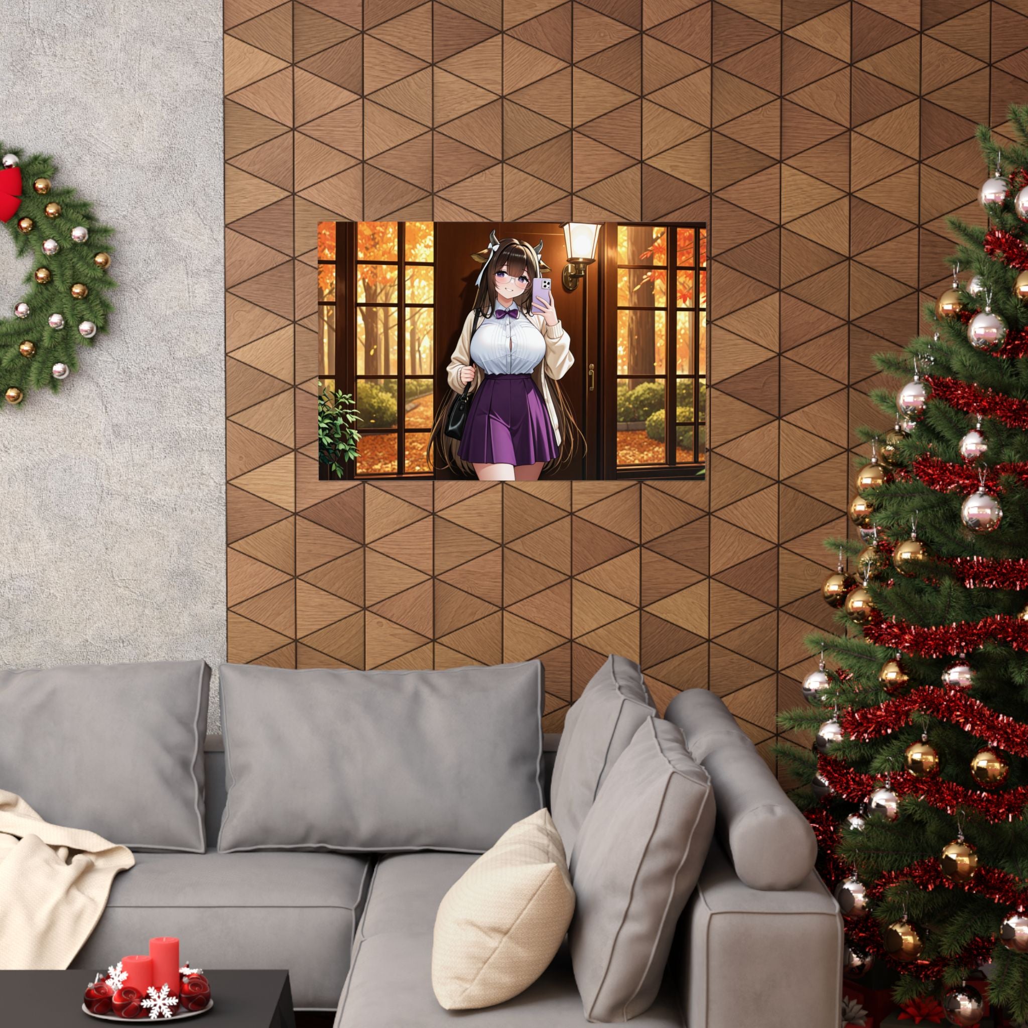 Kashino Azur Lane Anime Poster | Soft Cute Librarian Wall Art Print