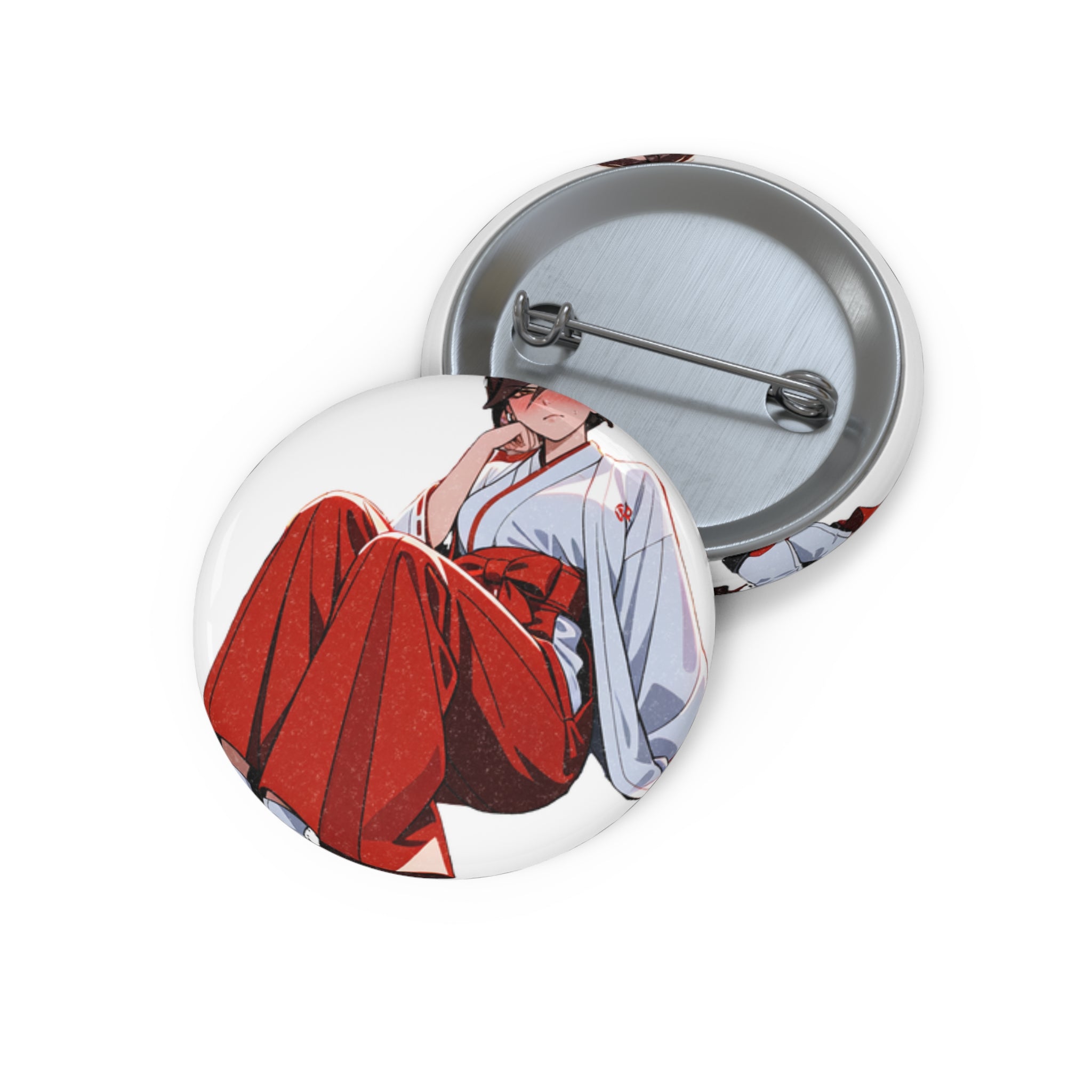 Domina Overwatch Miko Anime Pin Button — Spring Shrine — The Spicy Den Pt. 4