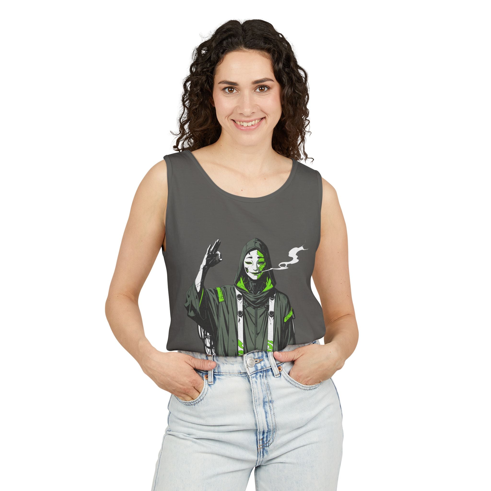Anime Streetwear Tank Top | Serpent Shaman Spirit Caller Graphic