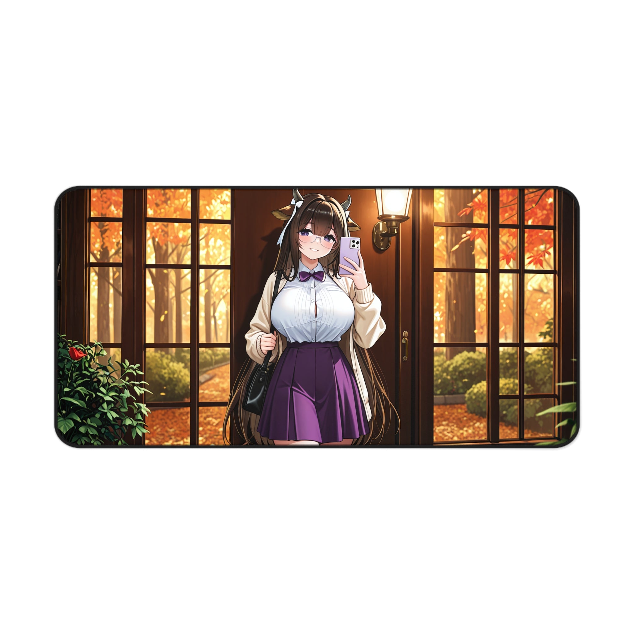 Kashino Azur Lane Anime Desk Mat Soft Cute Librarian Bookstore Art