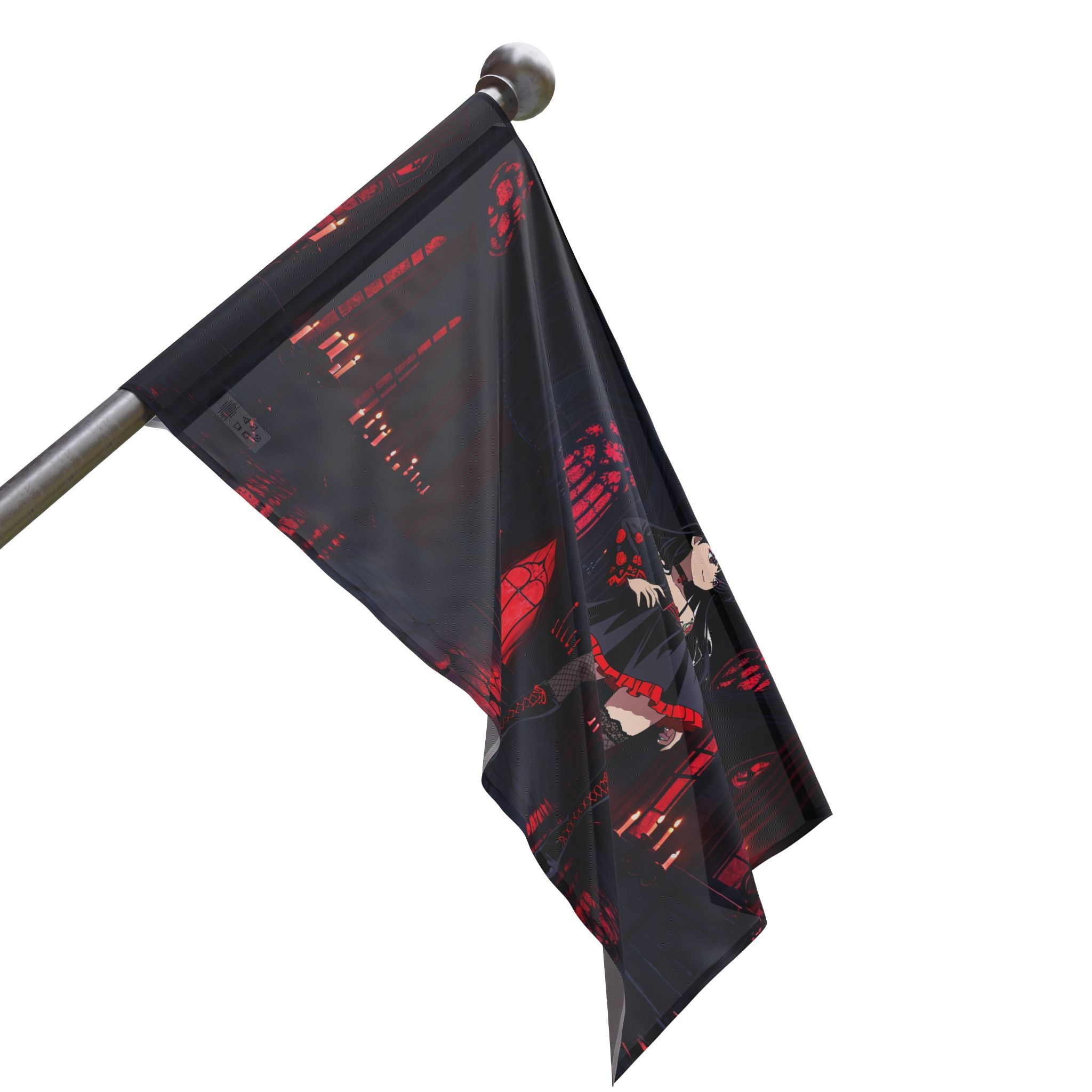 Kagome Inuyasha Gothic Anime Wall Flag | Cathedral Dark Banner