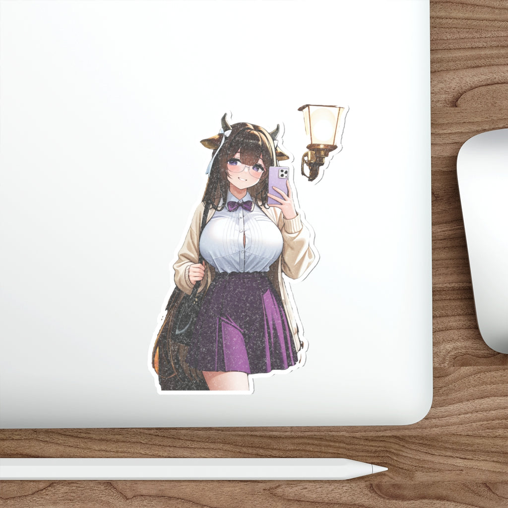 Kashino Azur Lane Anime Vinyl Sticker | Librarian Bookstore Soft Cute Fan Art