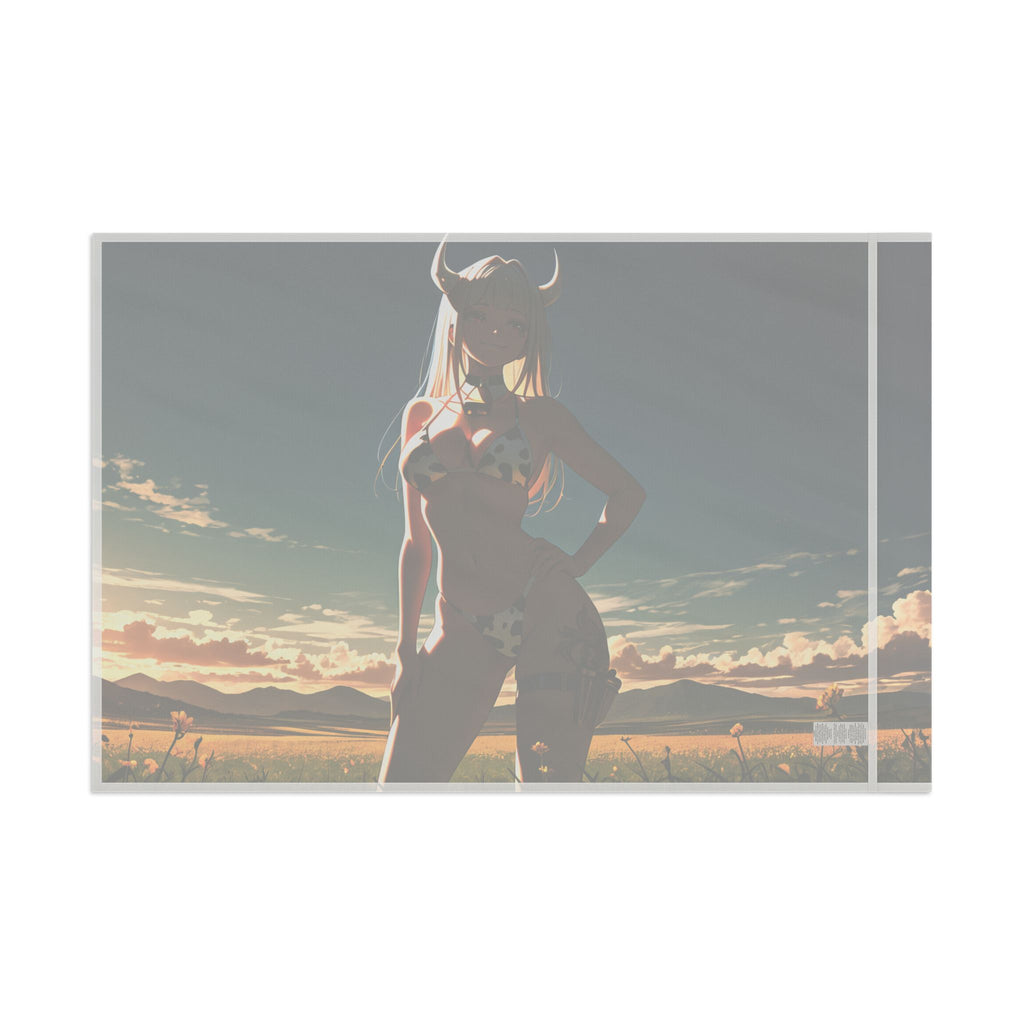 Blanc NIKKE Spicy Wall Flag Cow-Print Pinup Banner — Cow Girls Pt. 2 (Spicy)