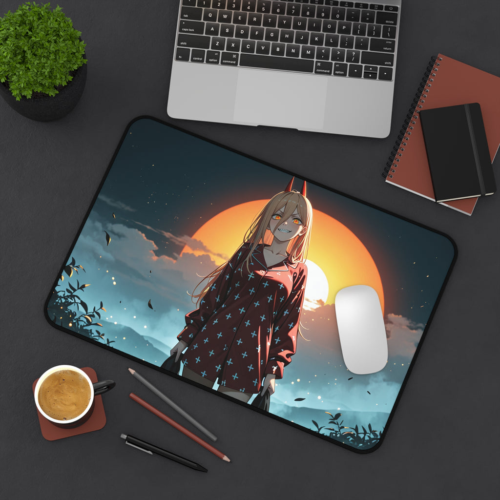 Power Chainsaw Man Anime Desk Mat | Pinup Fan Art Gaming Mouse Pad XL