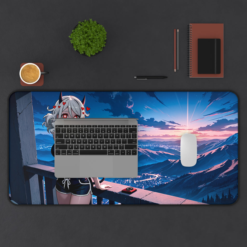 Modeus Helltaker Anime Desk Mat | Pinup Fan Art XL Gaming Mouse Pad