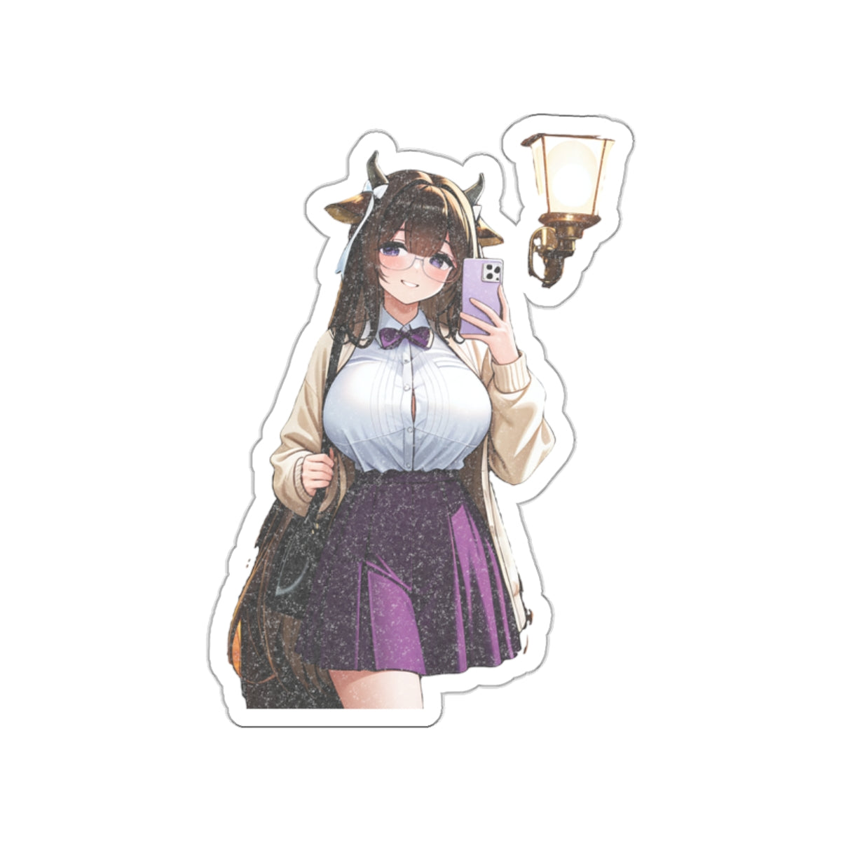 Kashino Azur Lane Anime Vinyl Sticker | Librarian Bookstore Soft Cute Fan Art