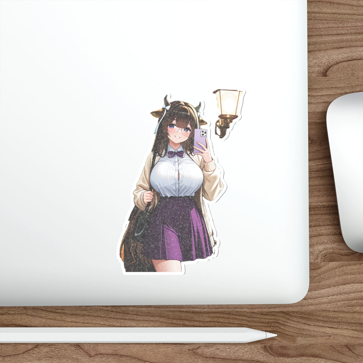 Kashino Azur Lane Anime Vinyl Sticker | Librarian Bookstore Soft Cute Fan Art