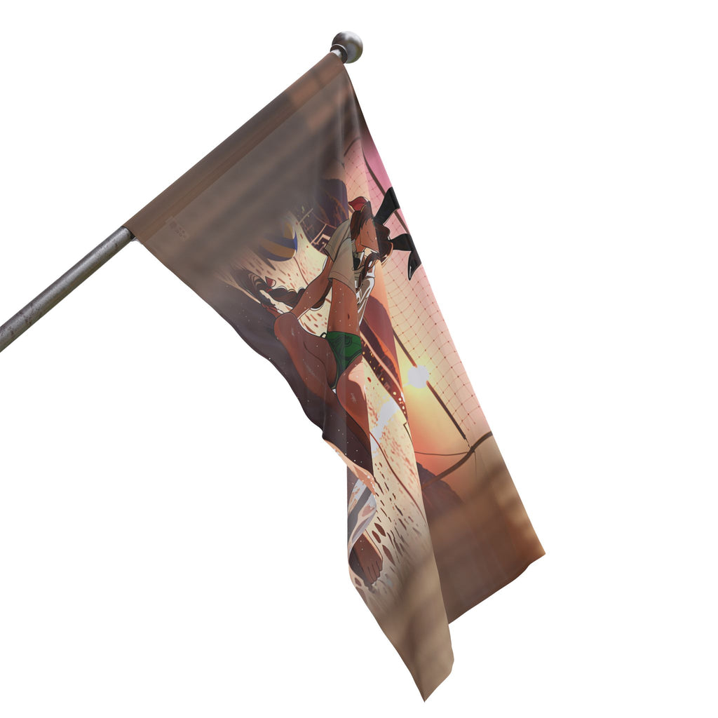 Aerith FF7 Anime Wall Flag Beach Bunny Pinup Banner — Bunny Girls Pt. 8
