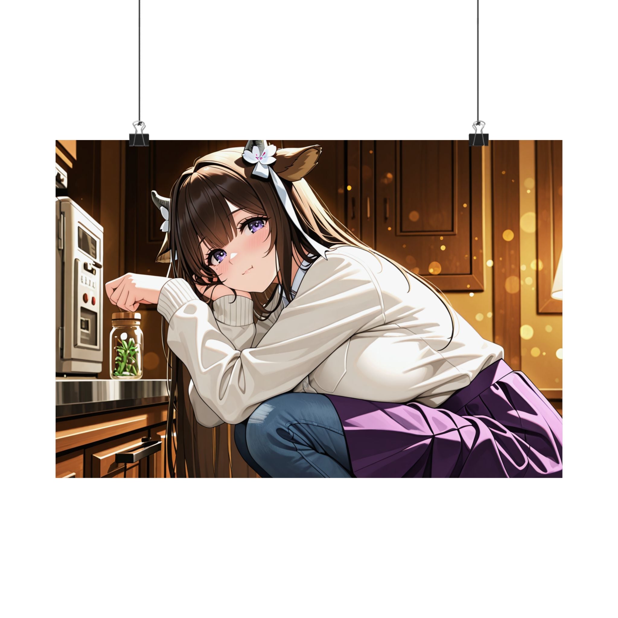 Kashino Azur Lane Anime Poster | Soft Cute Varsity Jacket Wall Art