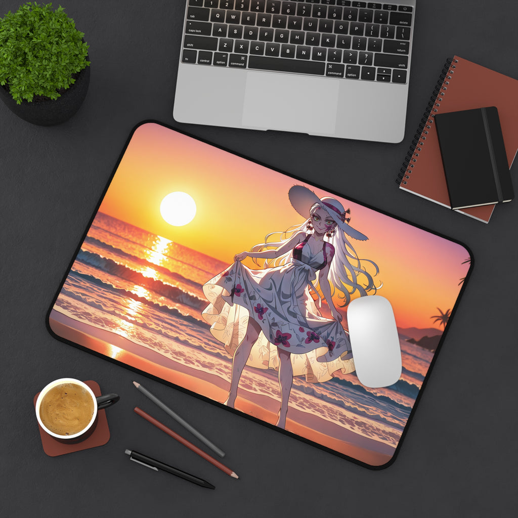 Daki Demon Slayer Desk Mat Sunset Beach Anime Pinup Mouse — Beach Babes Pt. 2