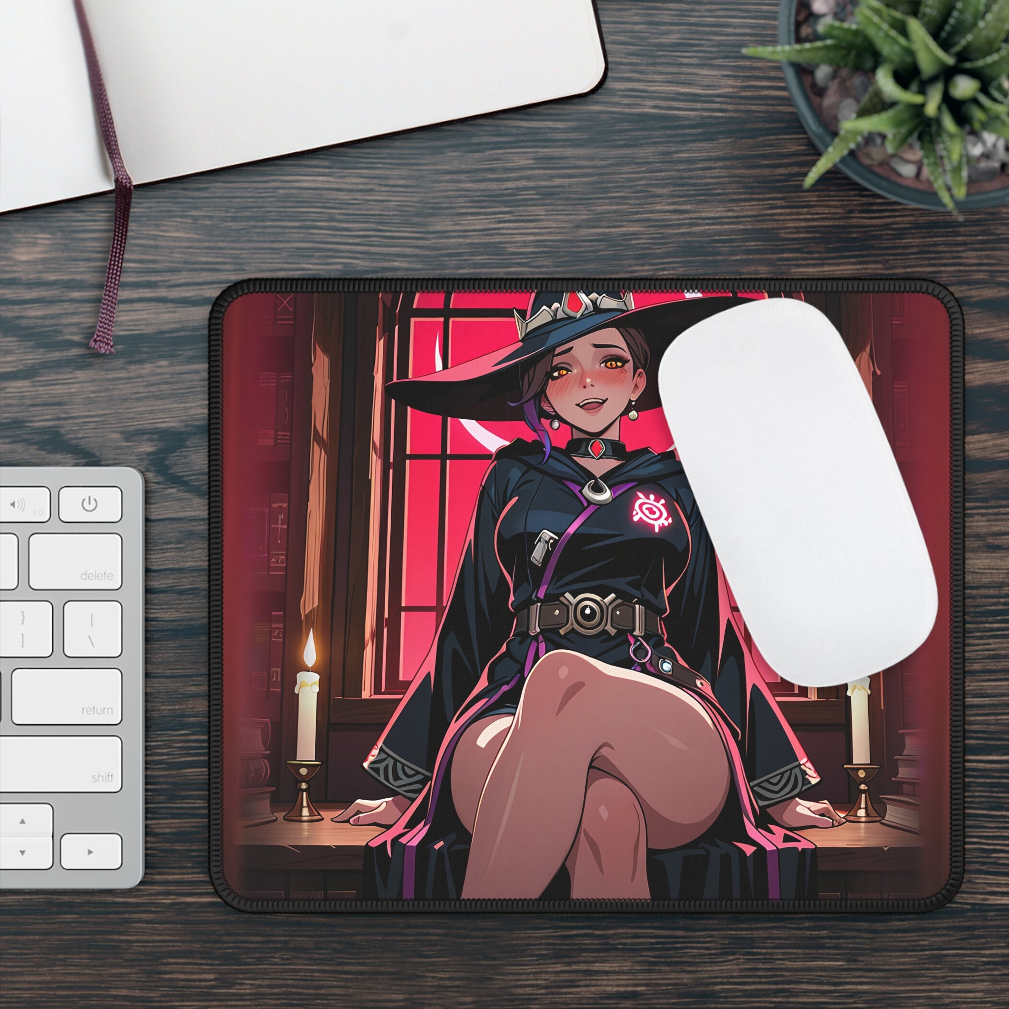 Domina Overwatch Witch Anime Mouse Pad Halloween Pinup — The Spicy Den Pt. 3