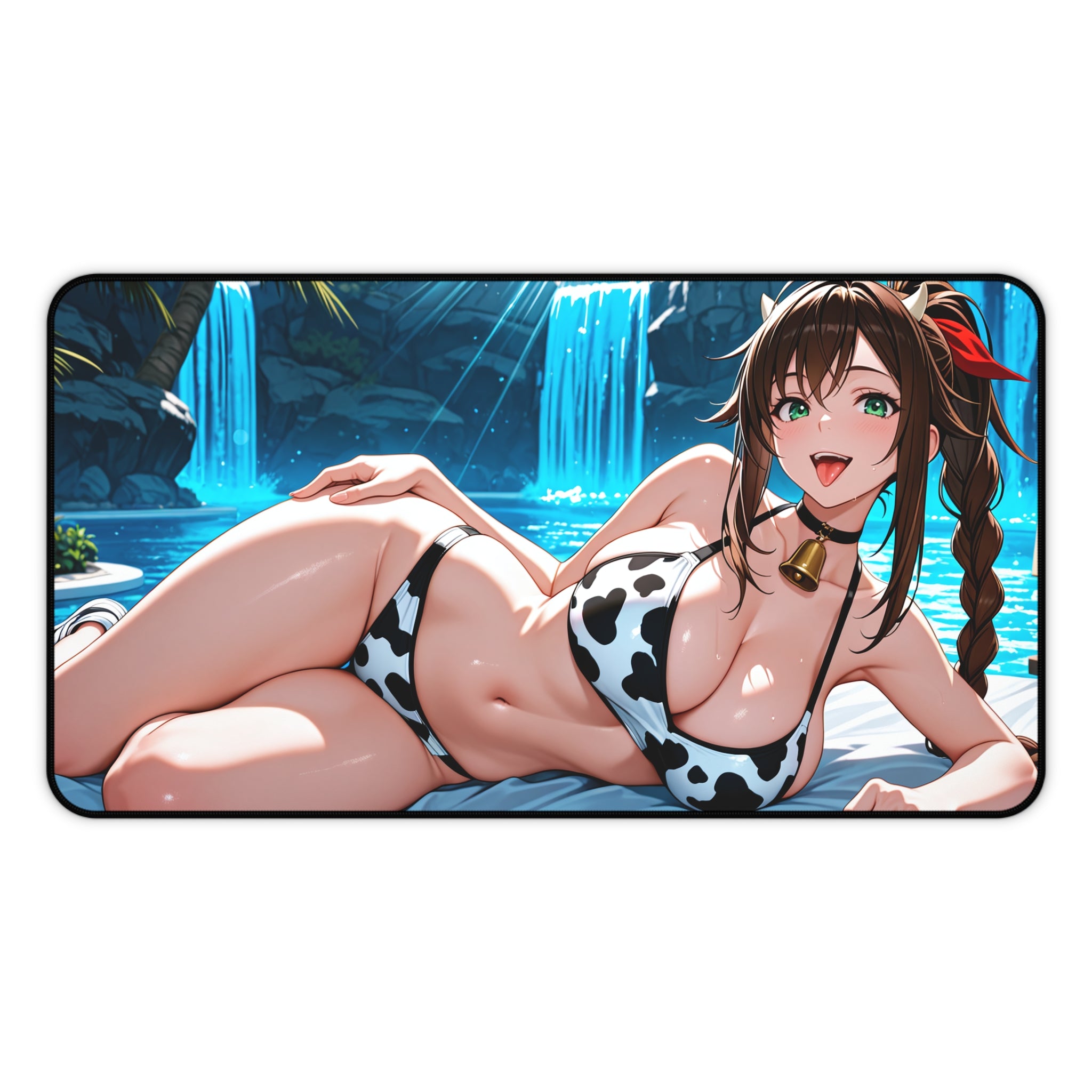 Aerith Final Fantasy Pinup Anime Desk Mat | Cow Girls Pt. 1 (Spicy)