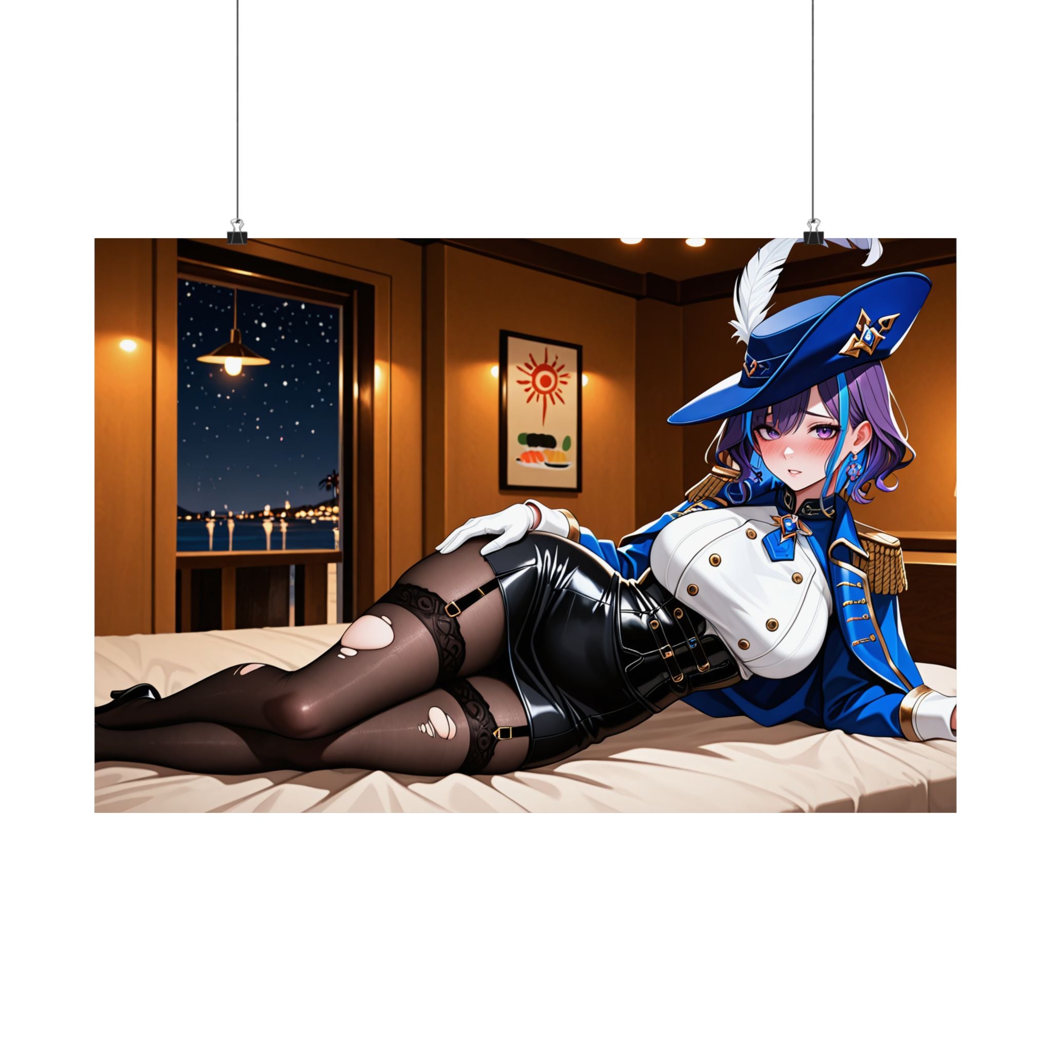 Clorinde Genshin Impact Anime Wall Art Poster | Pinup — Beach Babes Pt. 3