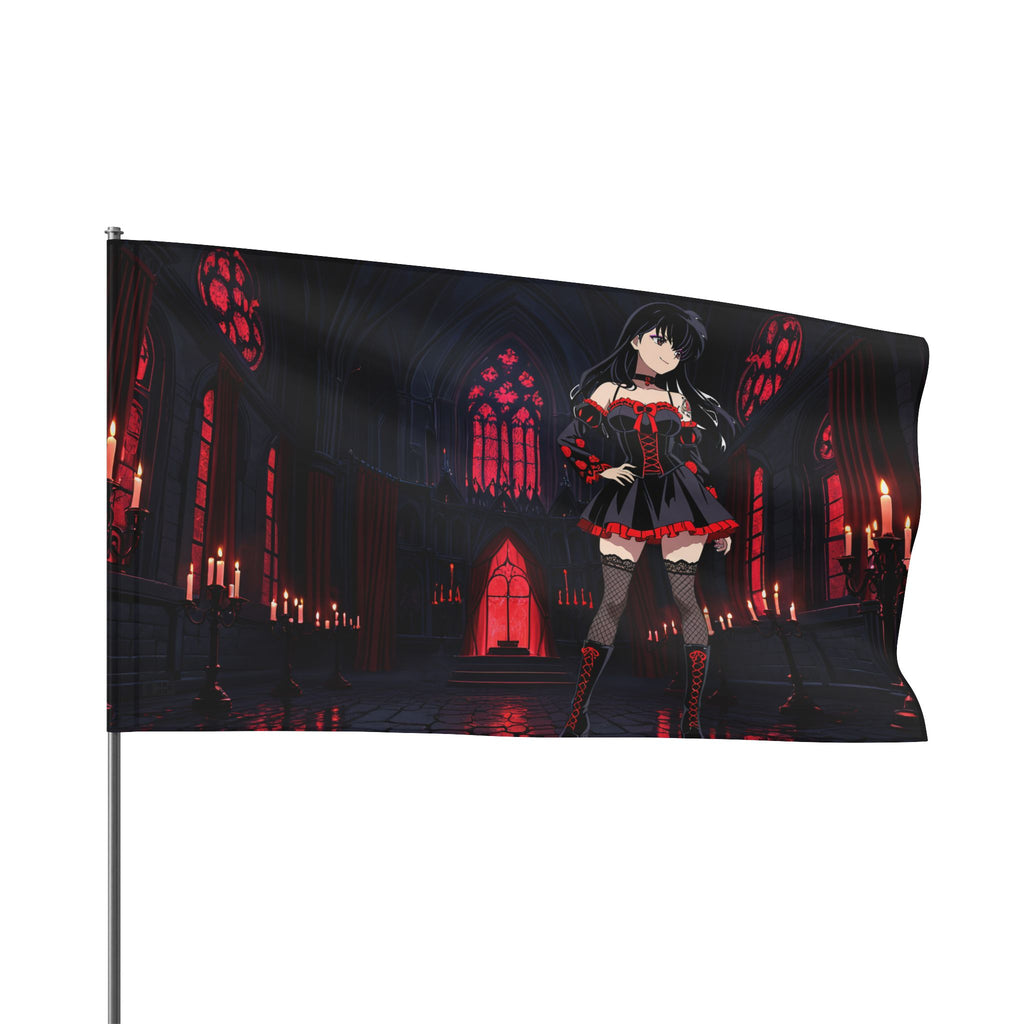 Kagome Inuyasha Gothic Anime Wall Flag | Cathedral Dark Banner