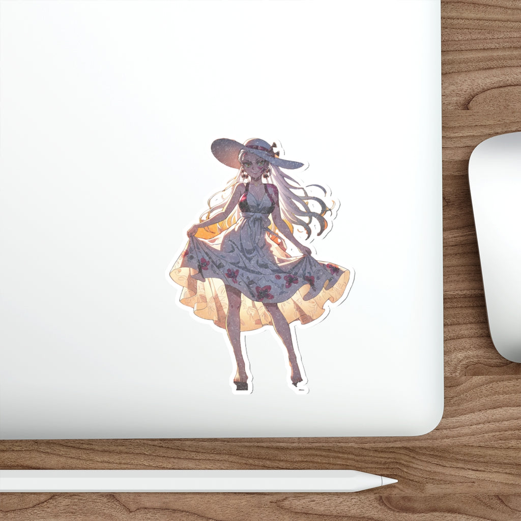Daki Demon Slayer Anime Die Cut Vinyl Sticker Sunset Beach — Beach Babes Pt. 2