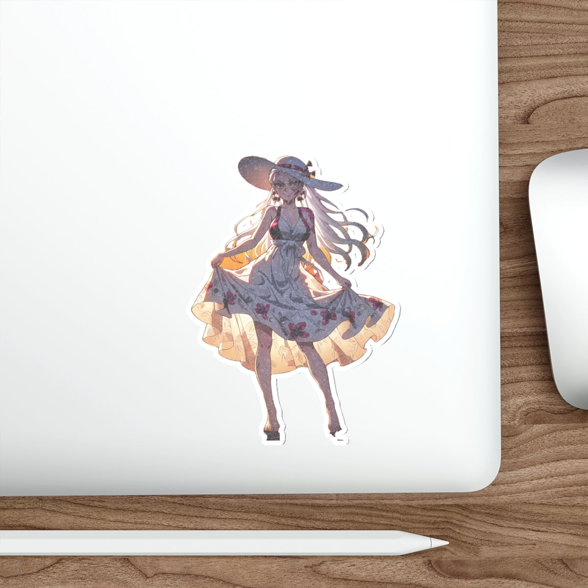 Daki Demon Slayer Anime Die Cut Vinyl Sticker Sunset Beach — Beach Babes Pt. 2
