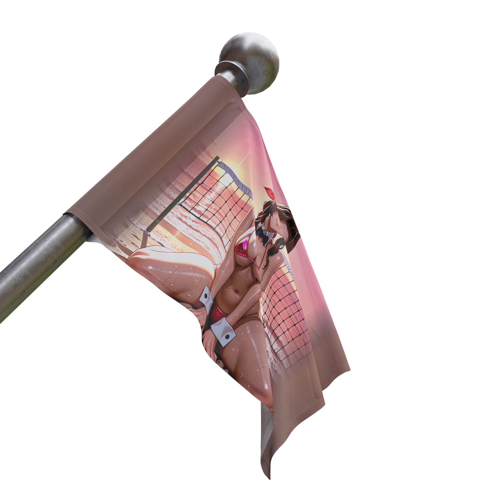 Aerith FF7 Anime Wall Flag Spicy Bunny Pinup Banner — Bunny Girls Pt. 8 (Spicy)