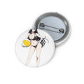 Albedo Overlord Spicy Anime Pin Button | Summer Beach Swimsuit Art