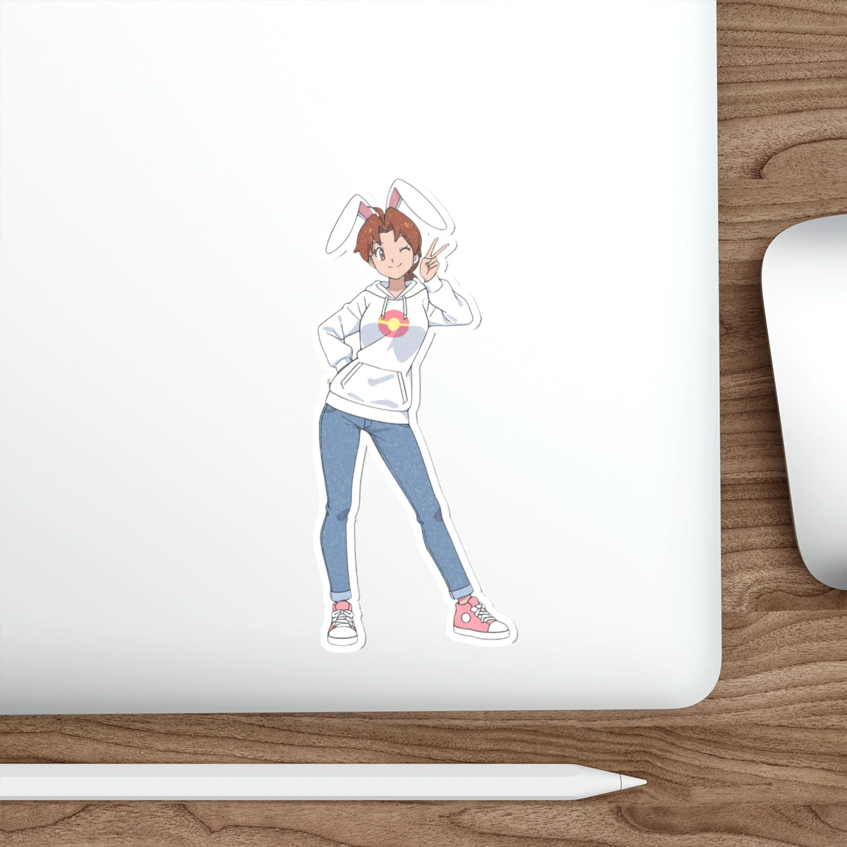 Delia Ketchum Bunny Suit Anime Pinup Die-Cut Vinyl Sticker — Bunny Girls Pt. 1