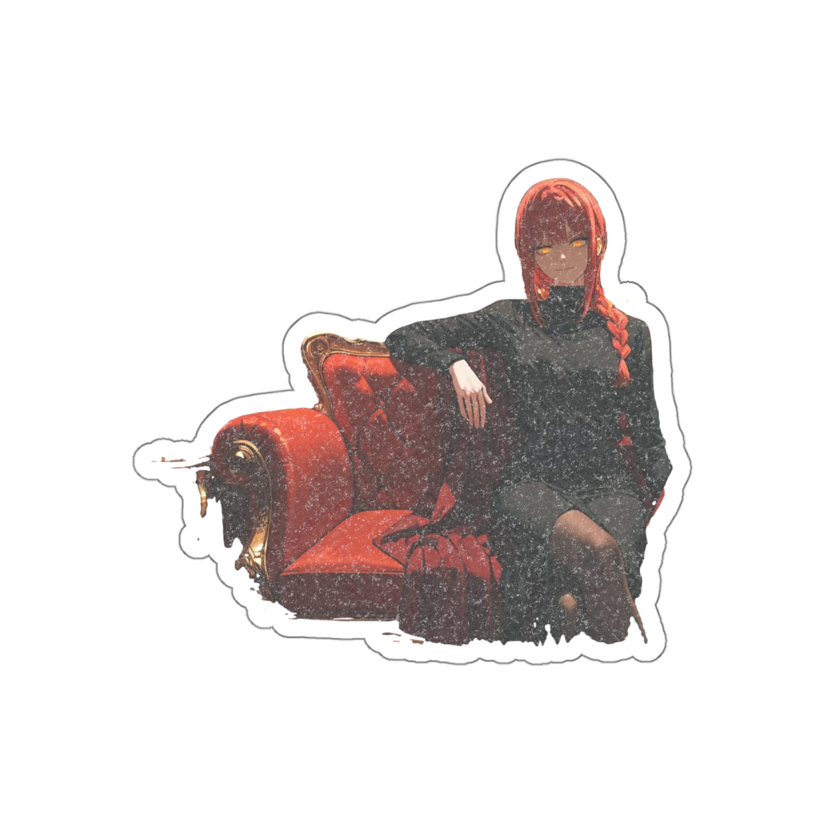 Makima Chainsaw Man Boudoir Pinup Anime Vinyl Sticker | Die Cut — Boudoir Pt. 1