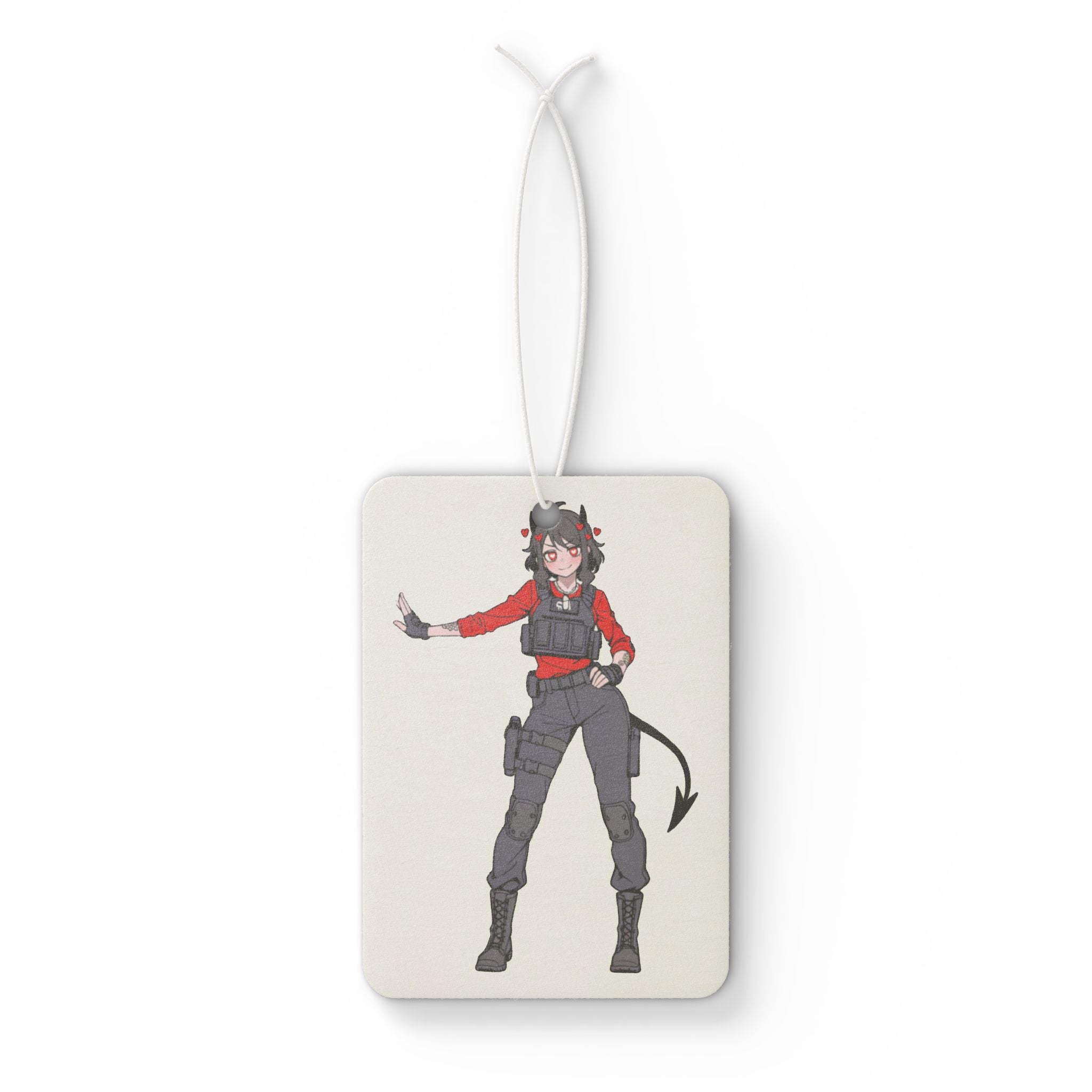 Modeus Helltaker Anime Car Air Freshener | Tactical Pinup Fan Art