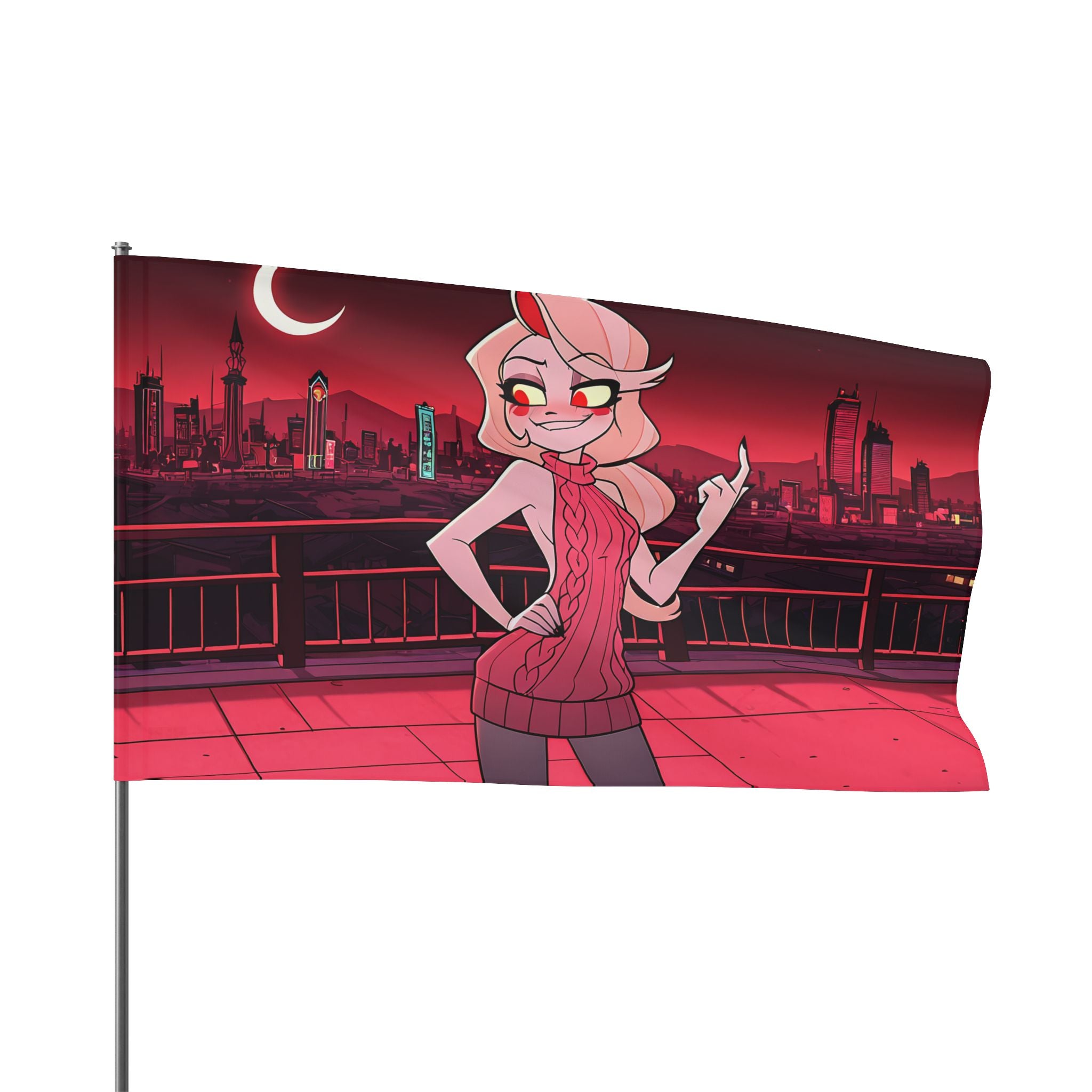 Charlie Morningstar Hazbin Hotel Spicy Wall Flag Pinup — Virgin Killer Pt. 2
