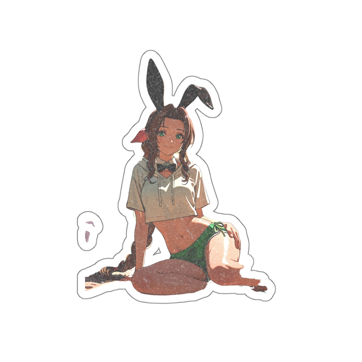 Aerith Final Fantasy VII Anime Die Cut Vinyl Sticker — Bunny Girls Pt. 8