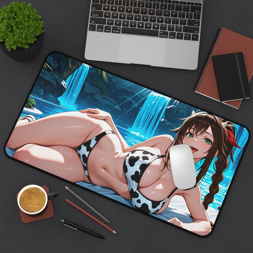 Aerith Final Fantasy Pinup Anime Desk Mat | Cow Girls Pt. 1 (Spicy)