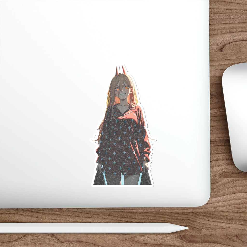 Power Chainsaw Man Pinup Anime Die Cut Vinyl Sticker | Fan Art Decal
