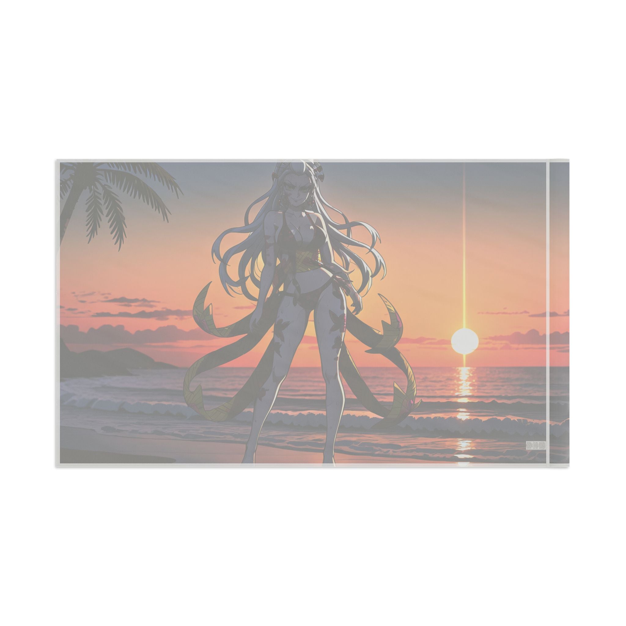 Daki Demon Slayer Spicy Wall Flag Sunset Beach Pinup — Beach Babes Pt. 2